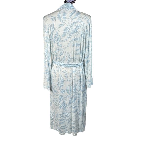 Hale Bob Medium Palm Robe Mid-Length Bamboo Stretch Belted Organic Long Sleeve - Picture 4 of 8